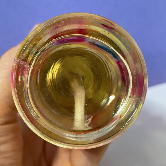 Vintage MCM 1950s Miniature Kerosene Oil Lamp "Bar" Lattern with Painted Glass! - Picture 7 of 9